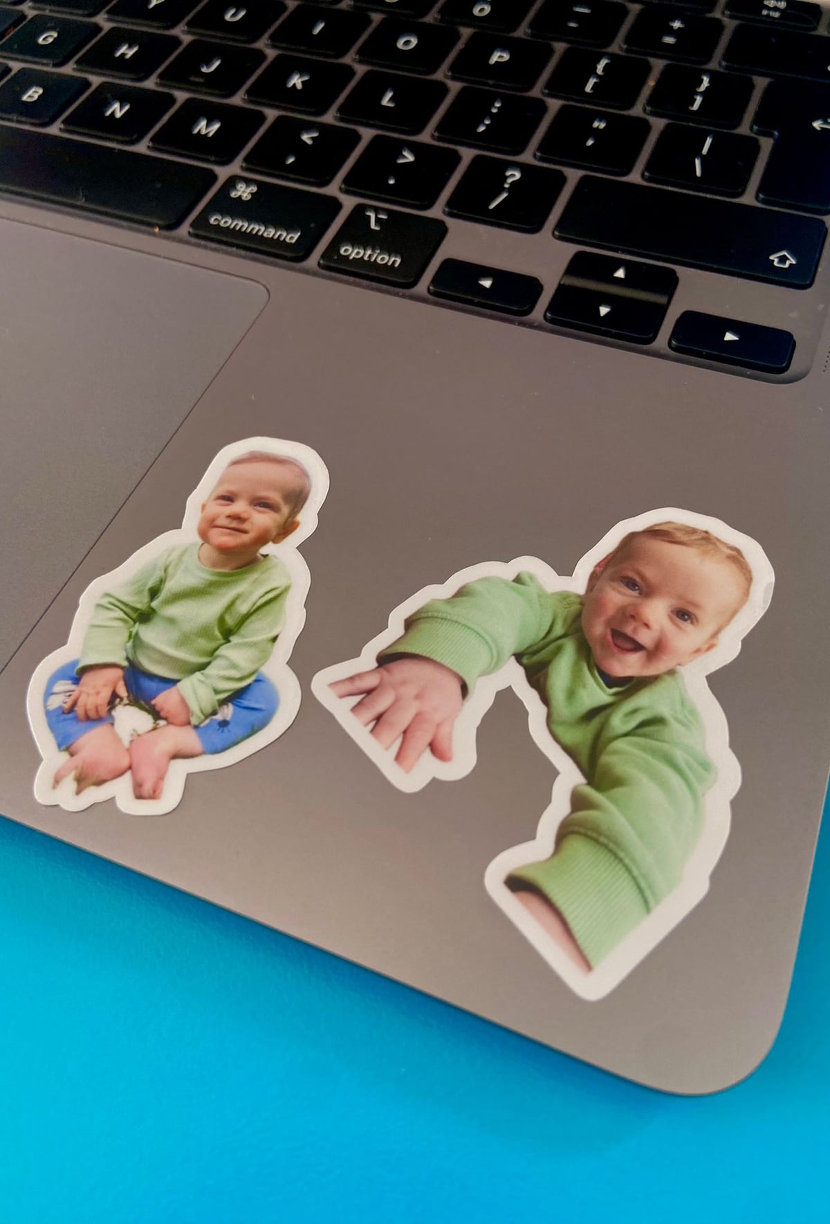 Stickers on a laptop